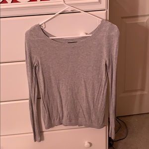XS Light gray open backed sweater
